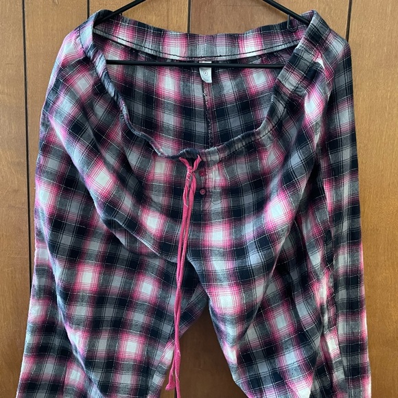 🔴 Flirtitude Black Pink Plaid Sleep Pants PJ Pants XL Waist 36” - Picture 2 of 9